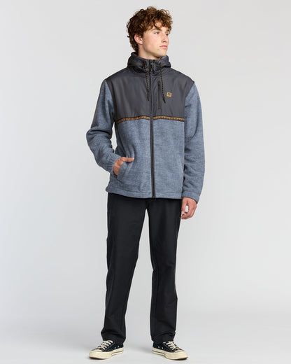 Boundary Lite Zip Sweatshirt - Steel Blue