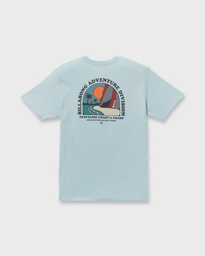 Sundown A/Div Short Sleeve T-Shirt - Dusty Blue