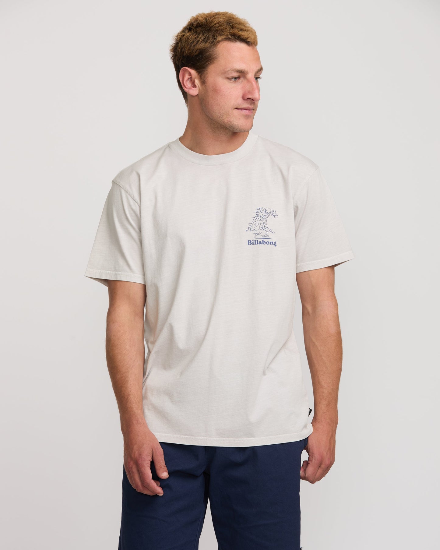 Catch One Premium Wave Wash Tee - Silver
