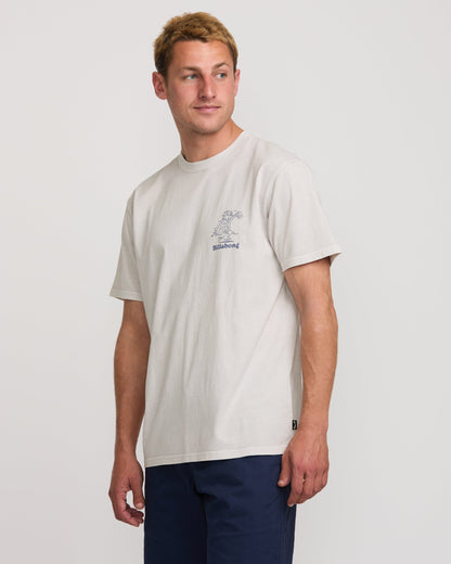 Catch One Premium Wave Wash Tee - Silver