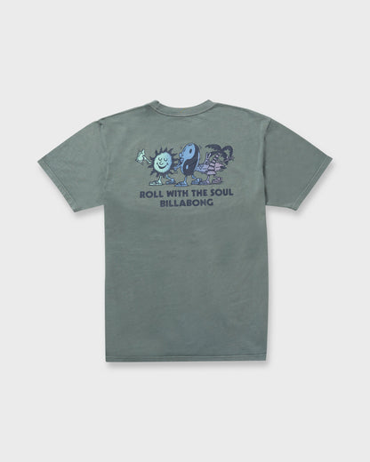 Roll Premium Wave Wash Short Sleeve Tee - Dark Slate