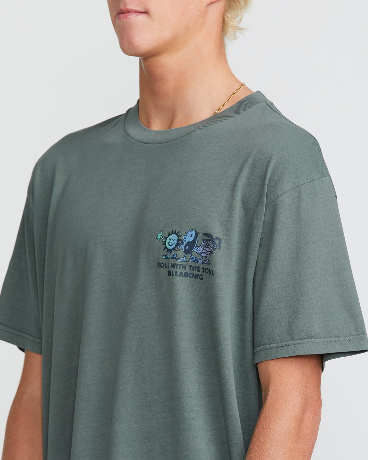 Roll Premium Wave Wash Short Sleeve Tee - Dark Slate