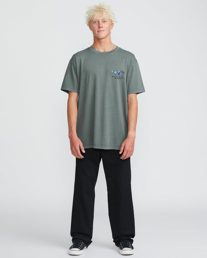 Roll Premium Wave Wash Short Sleeve Tee - Dark Slate