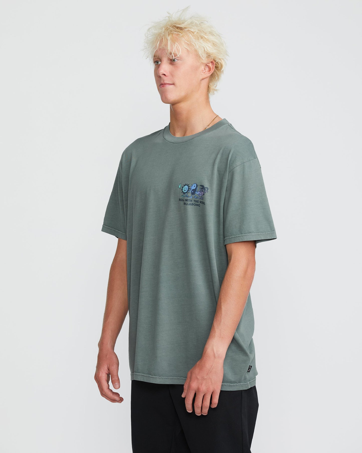 Roll Premium Wave Wash Short Sleeve Tee - Dark Slate