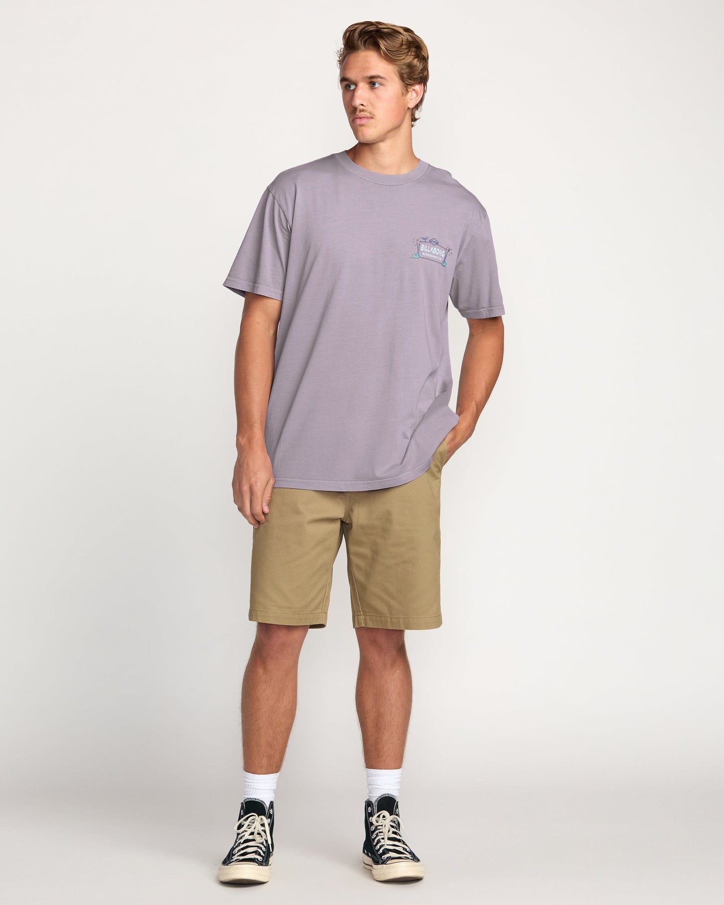 No Vacancy Premium Wave Wash Tee - Light Purple