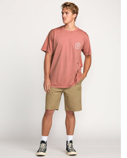 Rotation Premium Wave Wash Tee - Dusty Rose