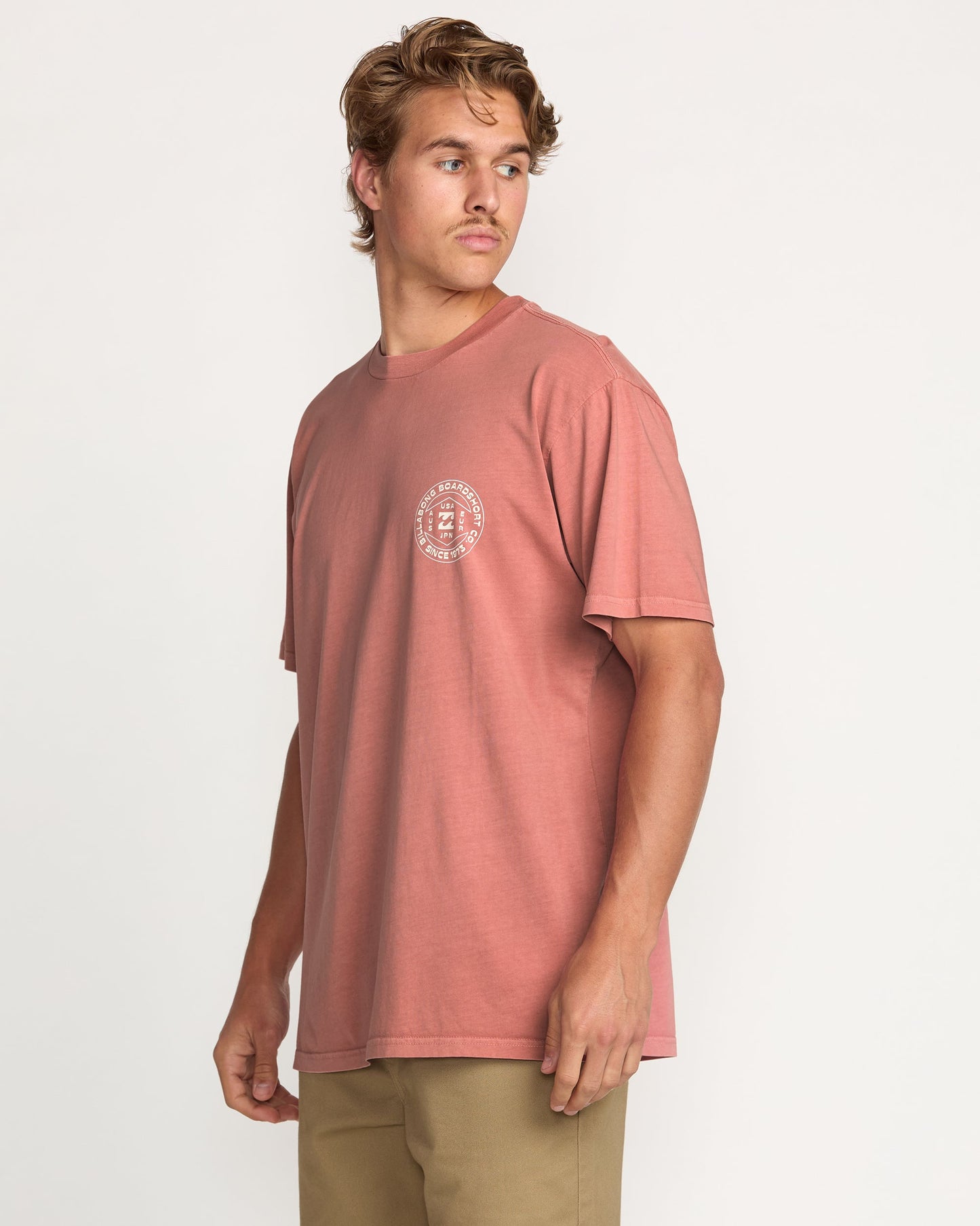 Rotation Premium Wave Wash Tee - Dusty Rose