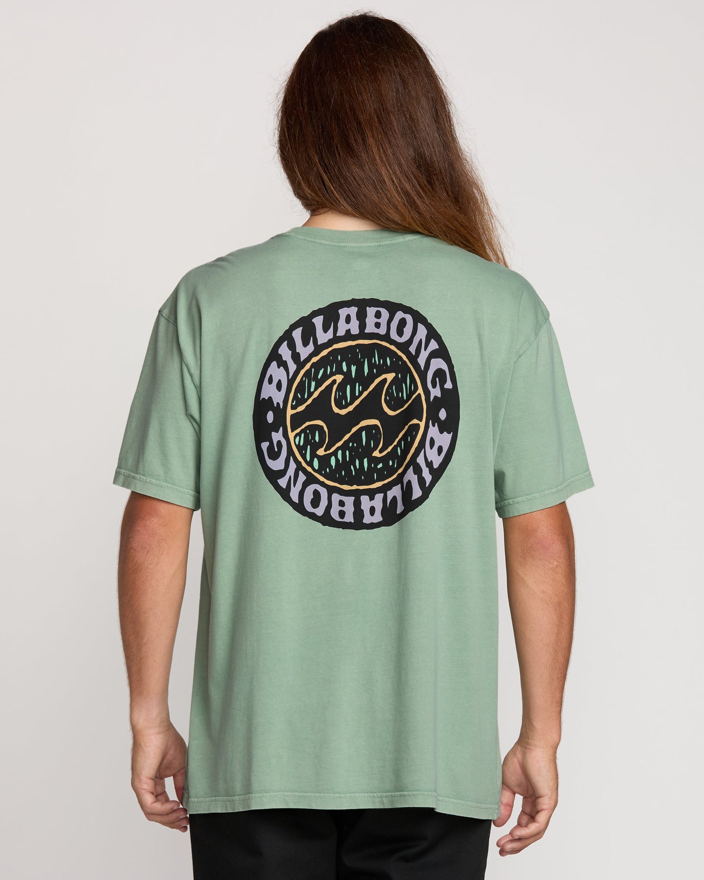Decal Regular Wave Wash Tee - Mist Green