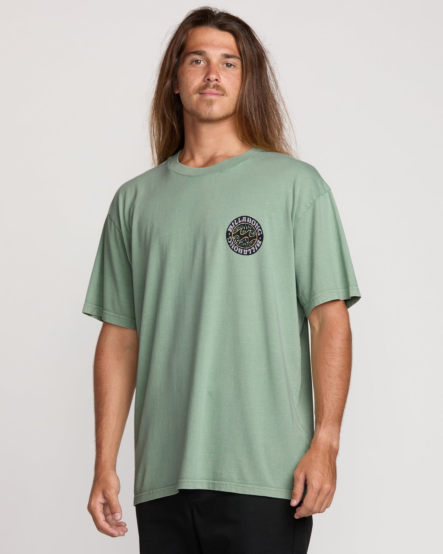 Decal Regular Wave Wash Tee - Mist Green