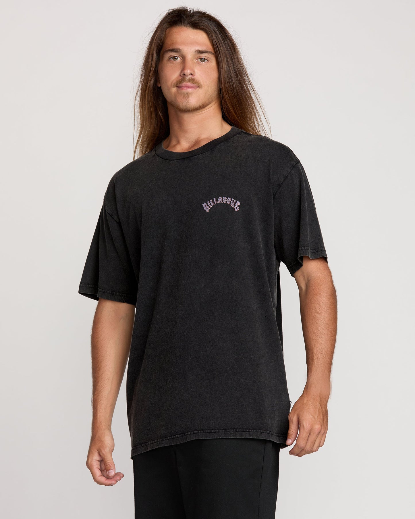 Decal Regular Wave Wash Tee - Washed Black