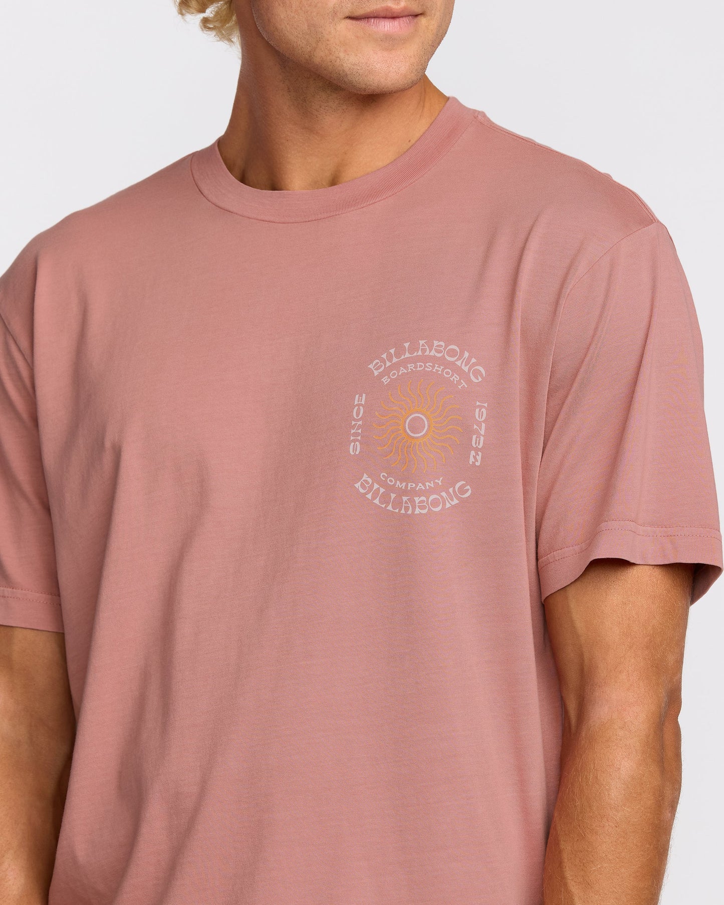 Sunrise Premium Wave Wash Short Sleeve T-Shirt - Dusty Rose