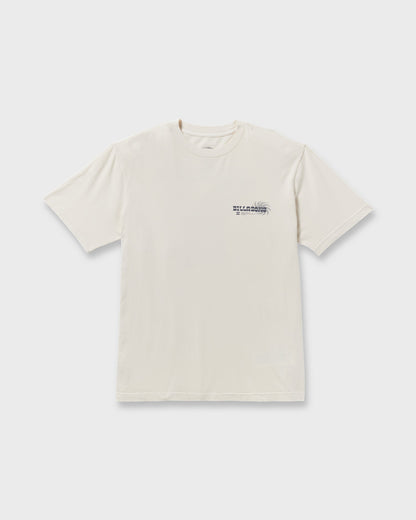 Single Fin Premium Wave Wash Short Sleeve T-Shirt - Off White