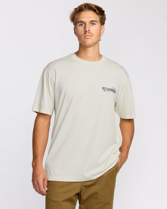 Single Fin Premium Wave Wash Short Sleeve T-Shirt - Off White