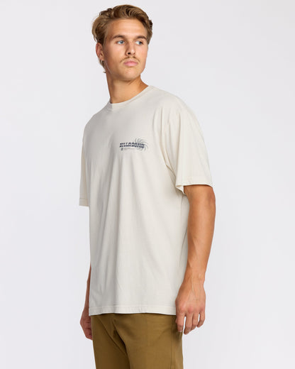 Single Fin Premium Wave Wash Short Sleeve T-Shirt - Off White