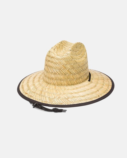Tides Patch Straw Hat - Black Multi