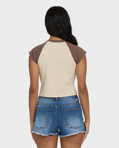 Paradise Raglan Short Sleeve T-Shirt - Kona