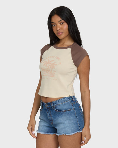Paradise Raglan Short Sleeve T-Shirt - Kona