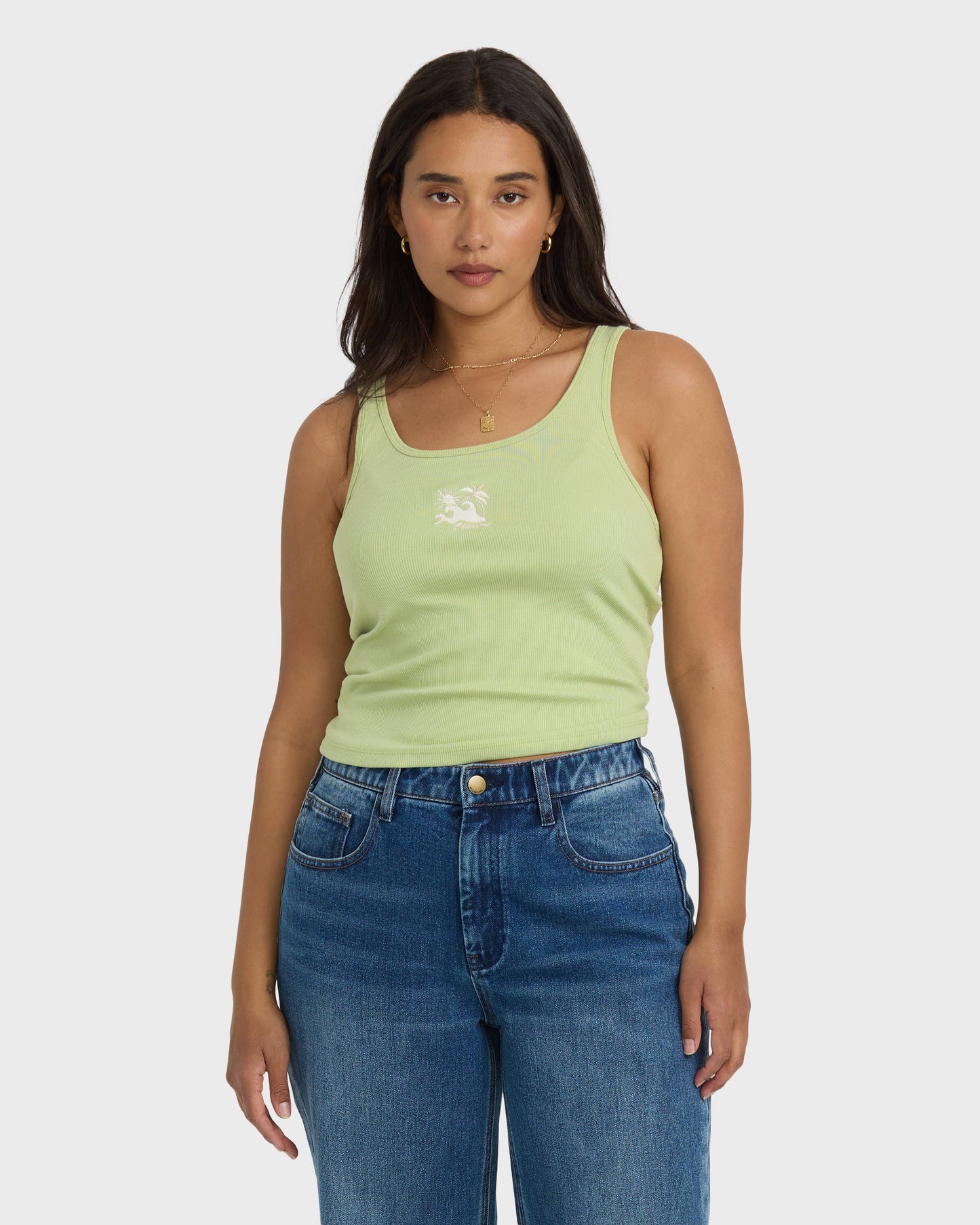 Nothing But Sun Knit Tank - Pistachio