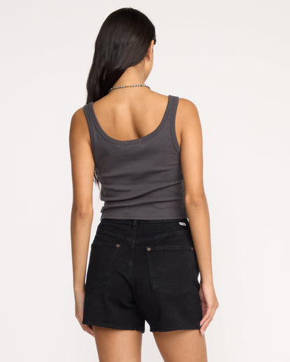 Goddess Knit Tank - Black Sands