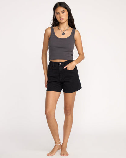 Goddess Knit Tank - Black Sands