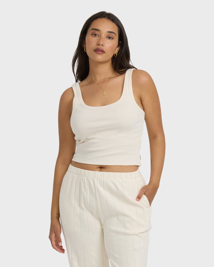 Goddess Knit Tank - Whitecap