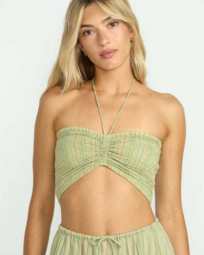 Summer Sunshine Crop Top - Pistachio