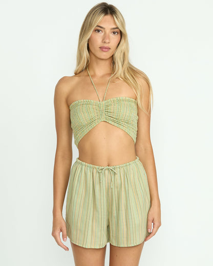 Summer Sunshine Crop Top - Pistachio