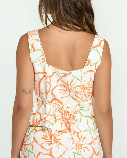 Feelin Free Woven Tank - Salt Crystal