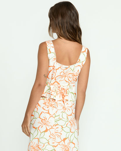 Feelin Free Woven Tank - Salt Crystal