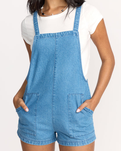 Beach Crush Denim Overalls - Salt Washed