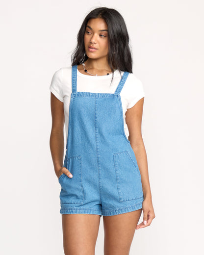 Beach Crush Denim Overalls - Salt Washed