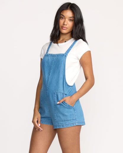 Beach Crush Denim Overalls - Salt Washed