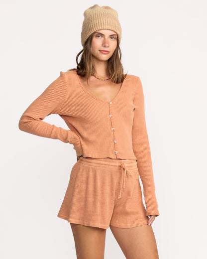 Debbie Vibes Knit Shorts - Sunburnt