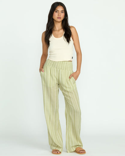 New Waves 2 Elastic Waist Pants - Avocado