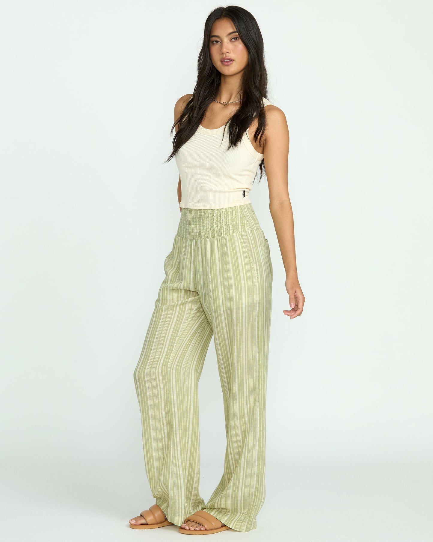 New Waves 2 Elastic Waist Pants - Avocado