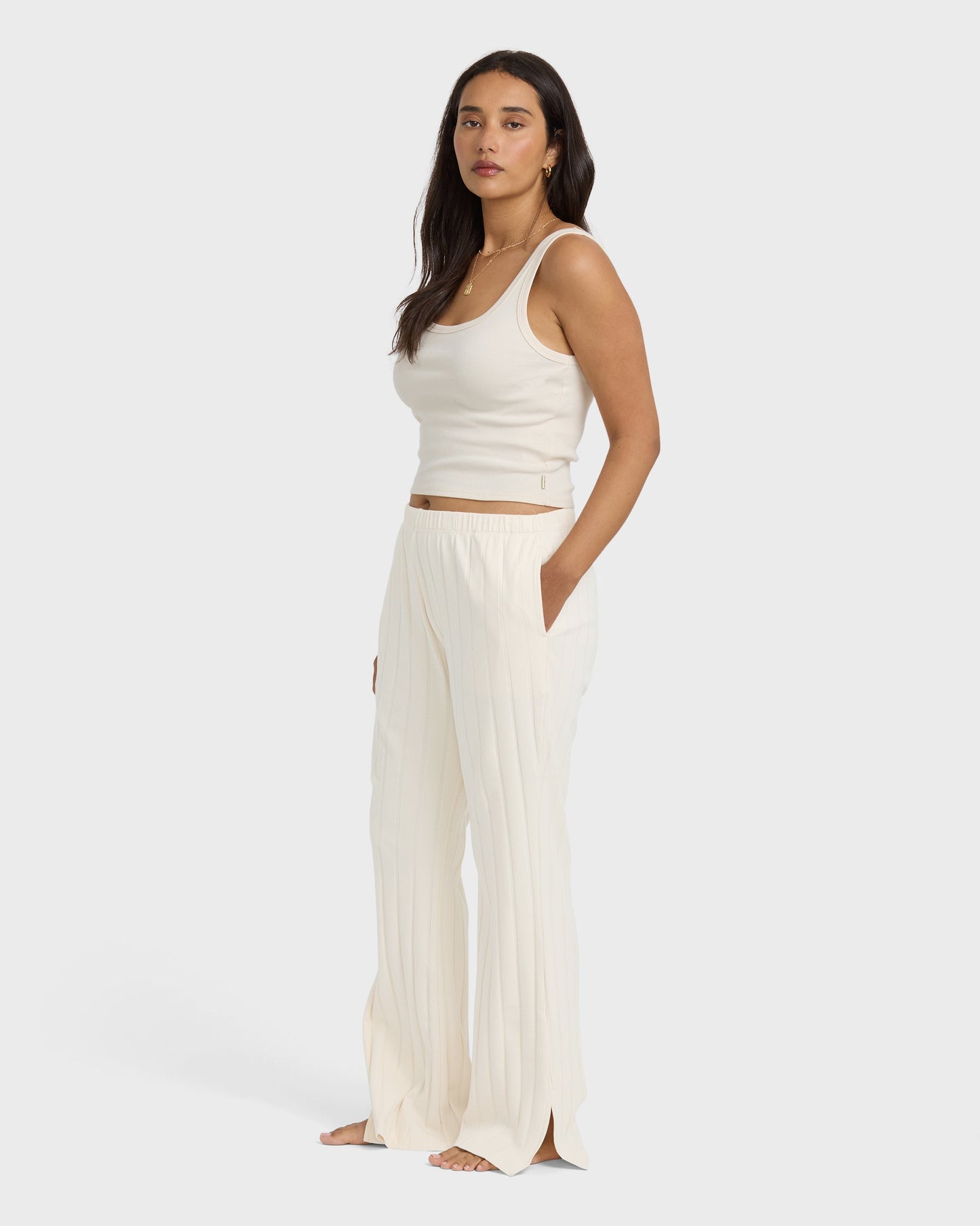 Cass Knit Pants - Whitecap