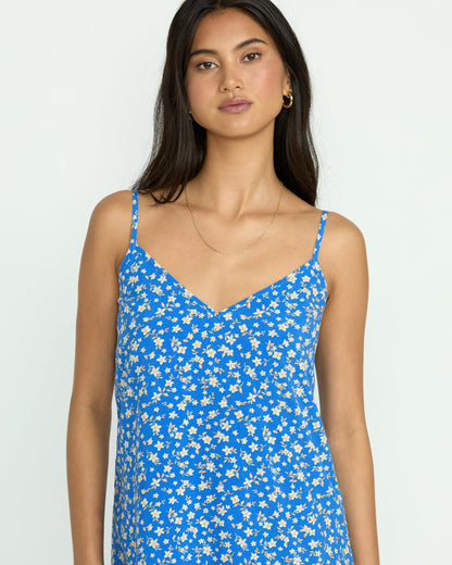 90S Babe Mini Dress - True Blue