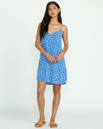 90S Babe Mini Dress - True Blue