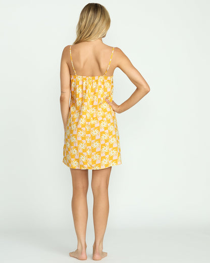 90's Babe Mini Dress - Golden Peach