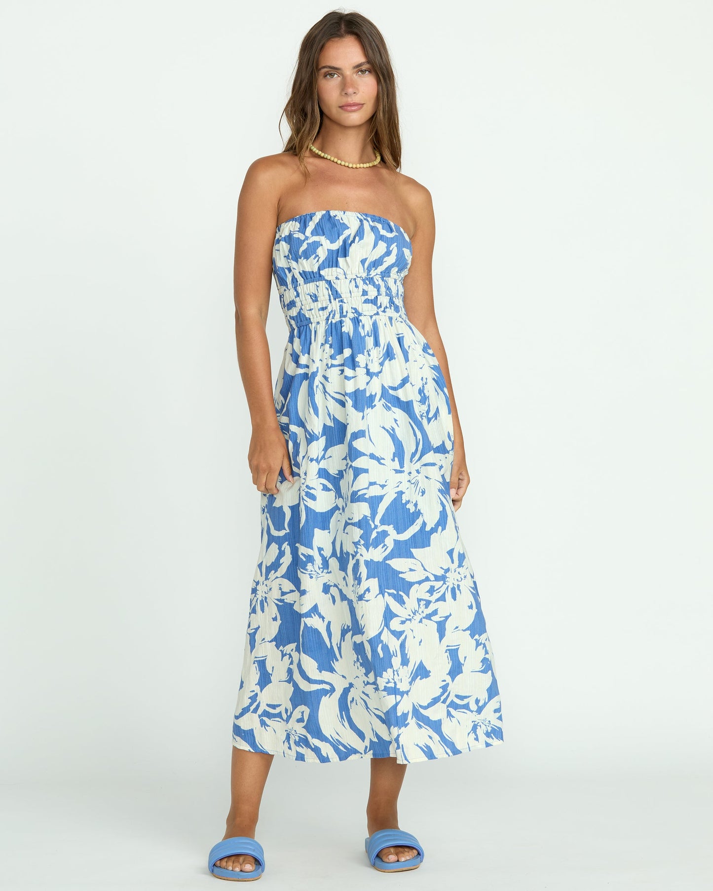 In The Sky Midi Dress - True Blue