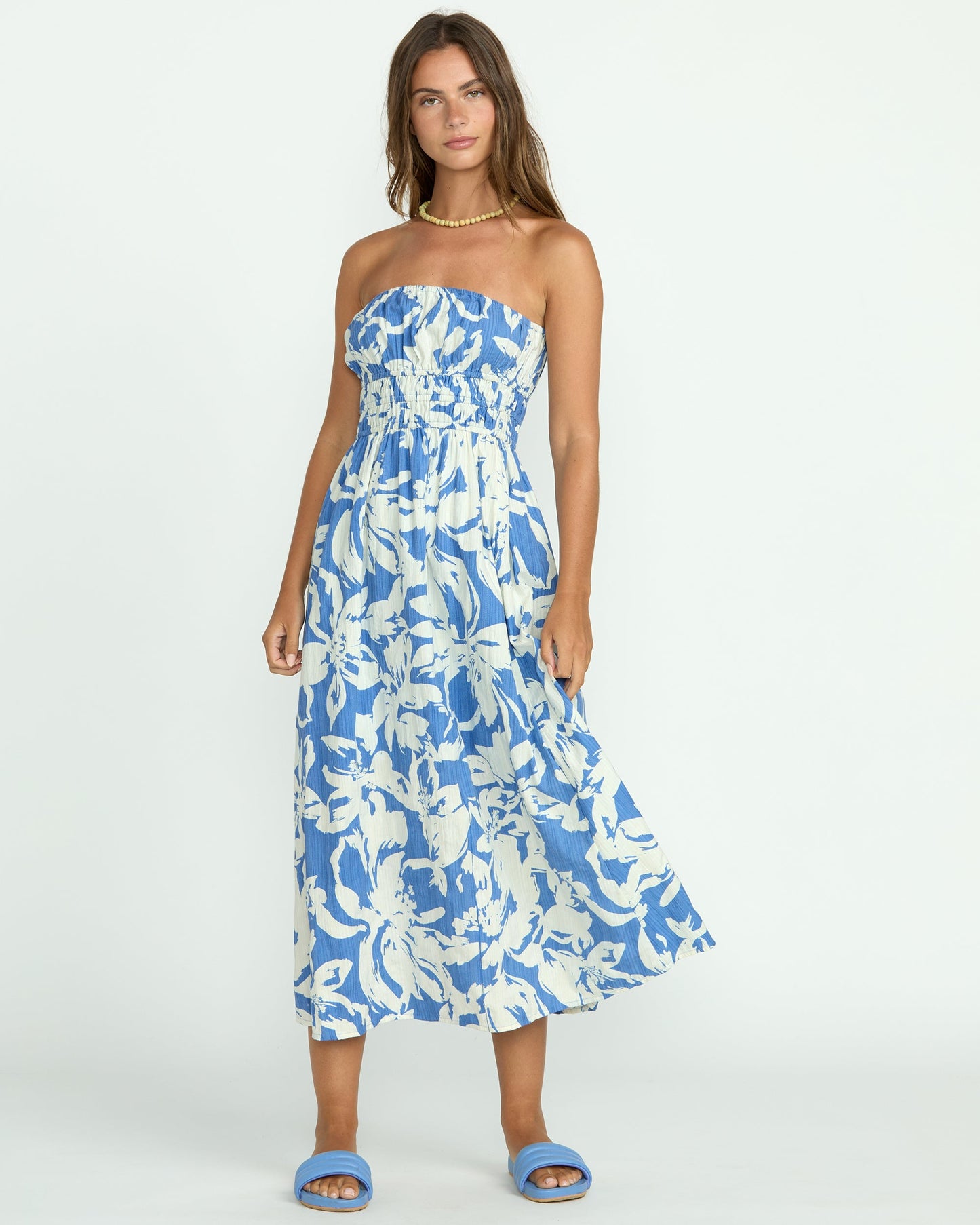 In The Sky Midi Dress - True Blue