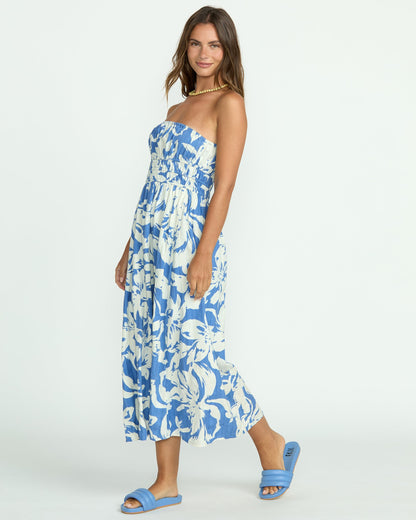 In The Sky Midi Dress - True Blue