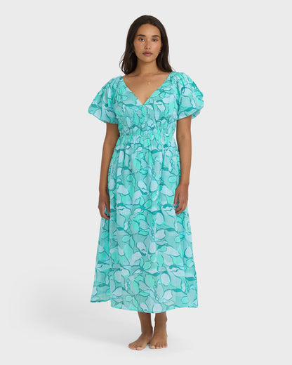 Go Coastal Midi Dress - Blue Bird