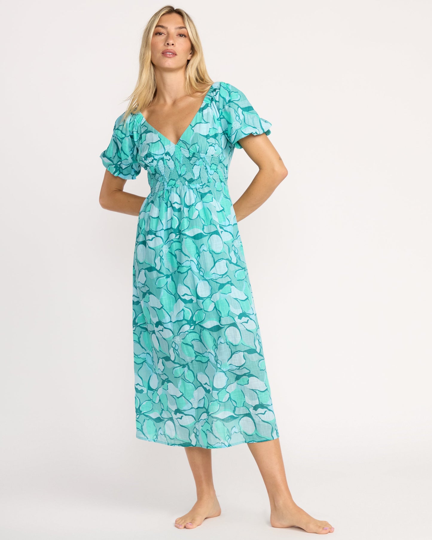 Go Coastal Midi Dress - Blue Bird
