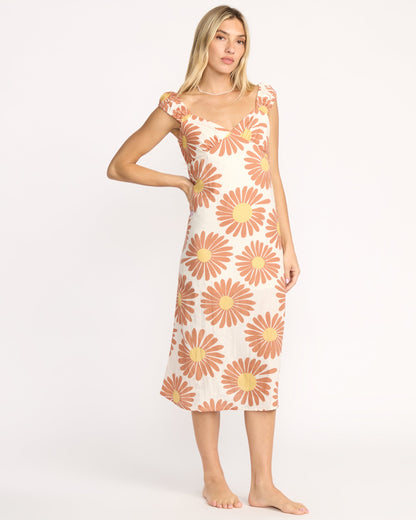Shine On Midi Dress - Whitecap