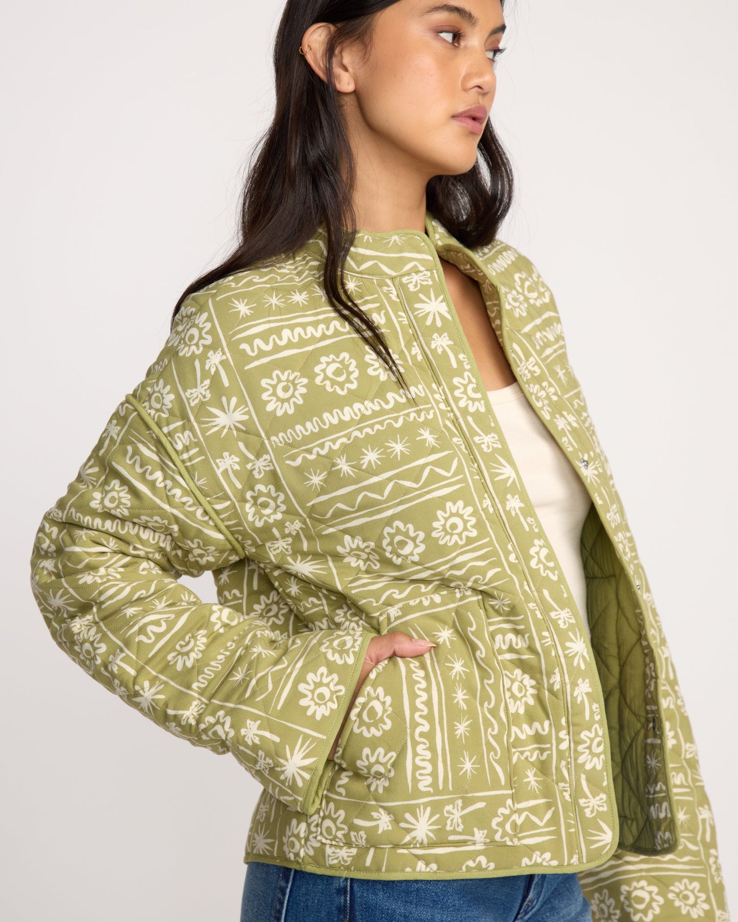 Folk Story Jacket - Green Tea