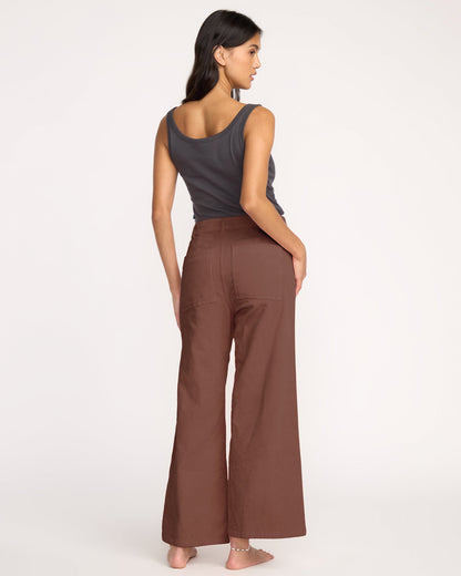 Free Fall High-Waist Cord Pants - Espresso
