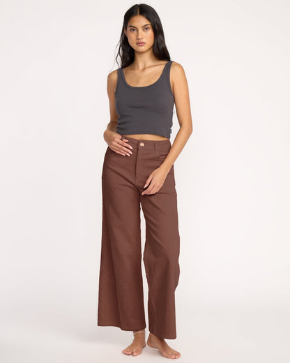 Free Fall High-Waist Cord Pants - Espresso