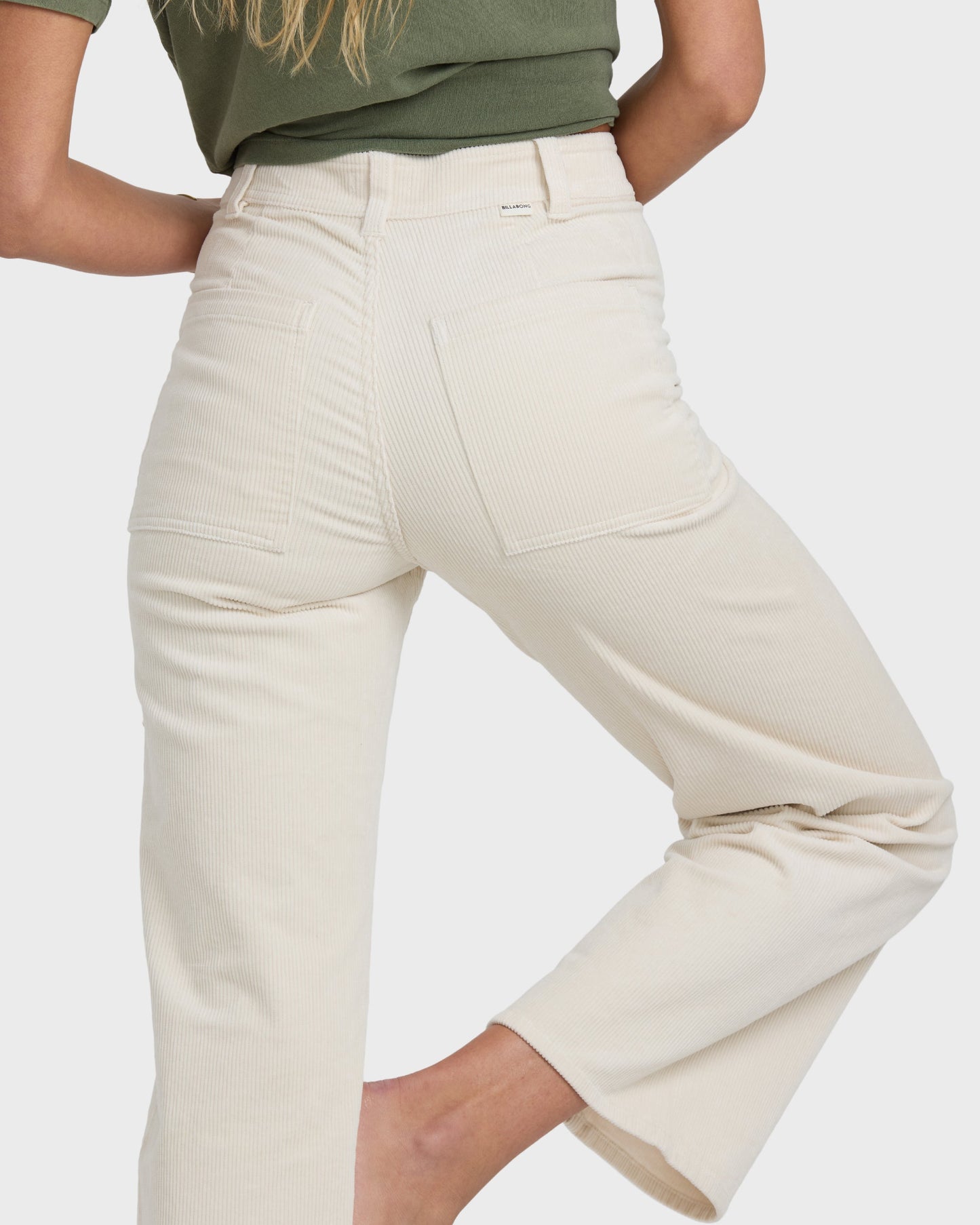 Free Fall High-Waist Cord Pants - Whitecap