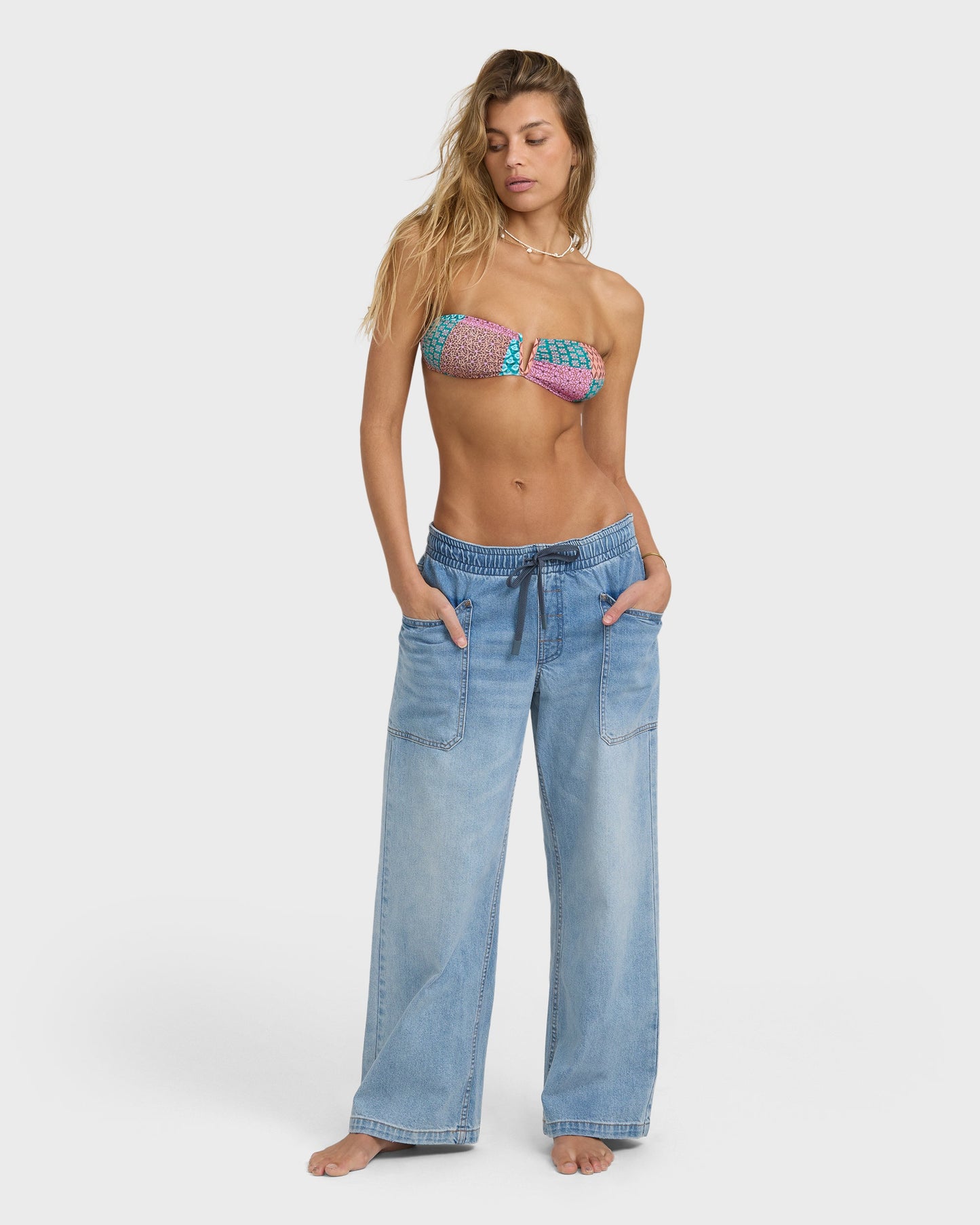 Zonte Elastic Waist Jeans - Shaded Wash